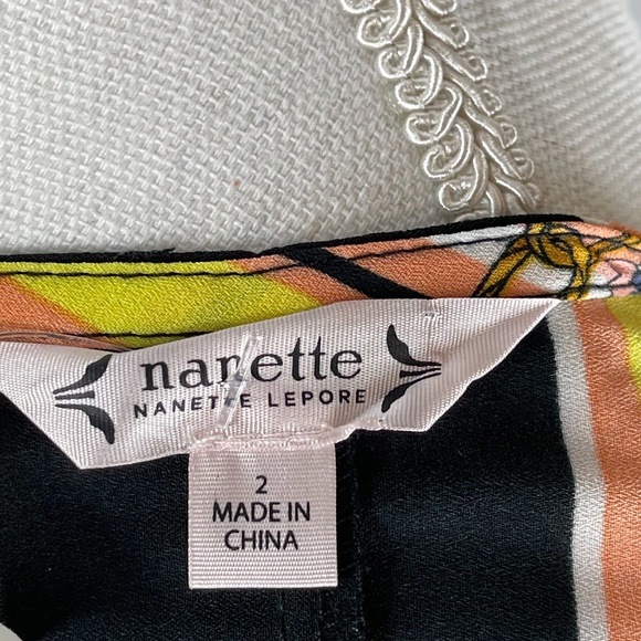 Nanette Lepore Peach Black Dress 2 - Picture 6 of 8